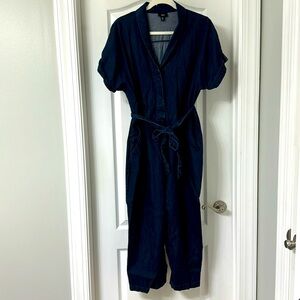 Denim pantsuit